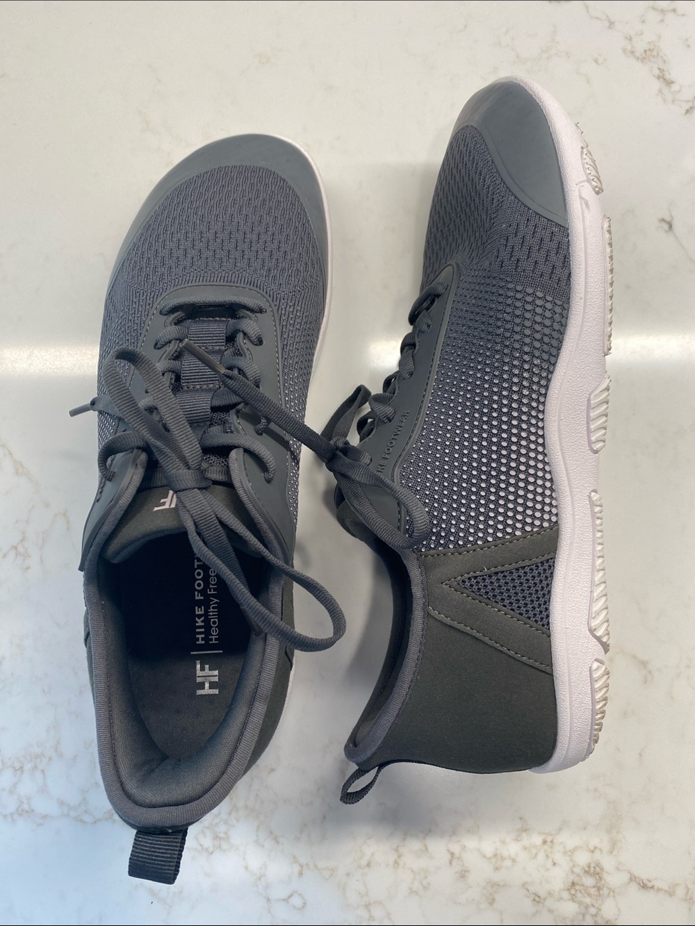 Barefoot Zero Drop Walking Shoes Wide Toe Box Hike Footwear Gray Mens 11 EU44